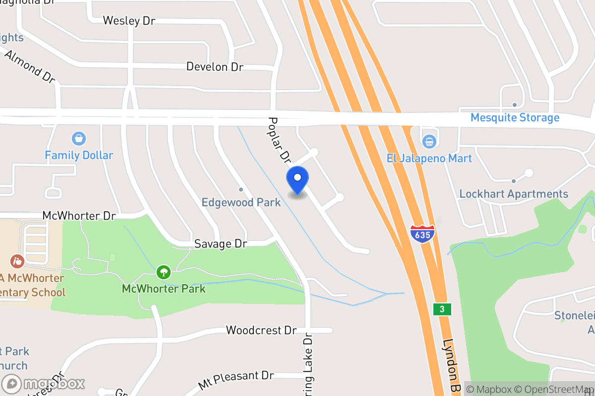 Map of 1633 Poplar Dr