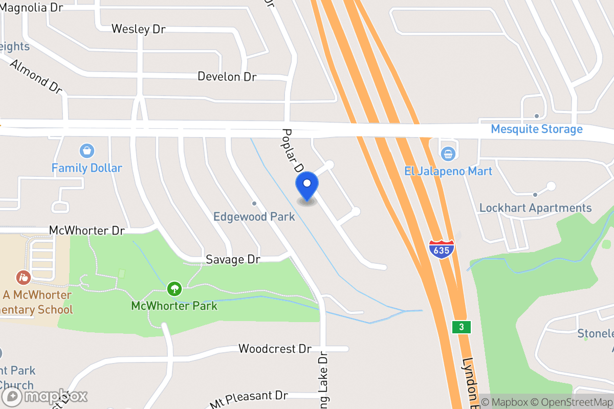 Map of 1629 Poplar Dr