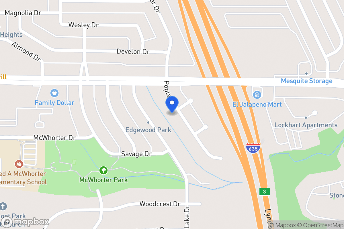 Map of 1621 Poplar Dr