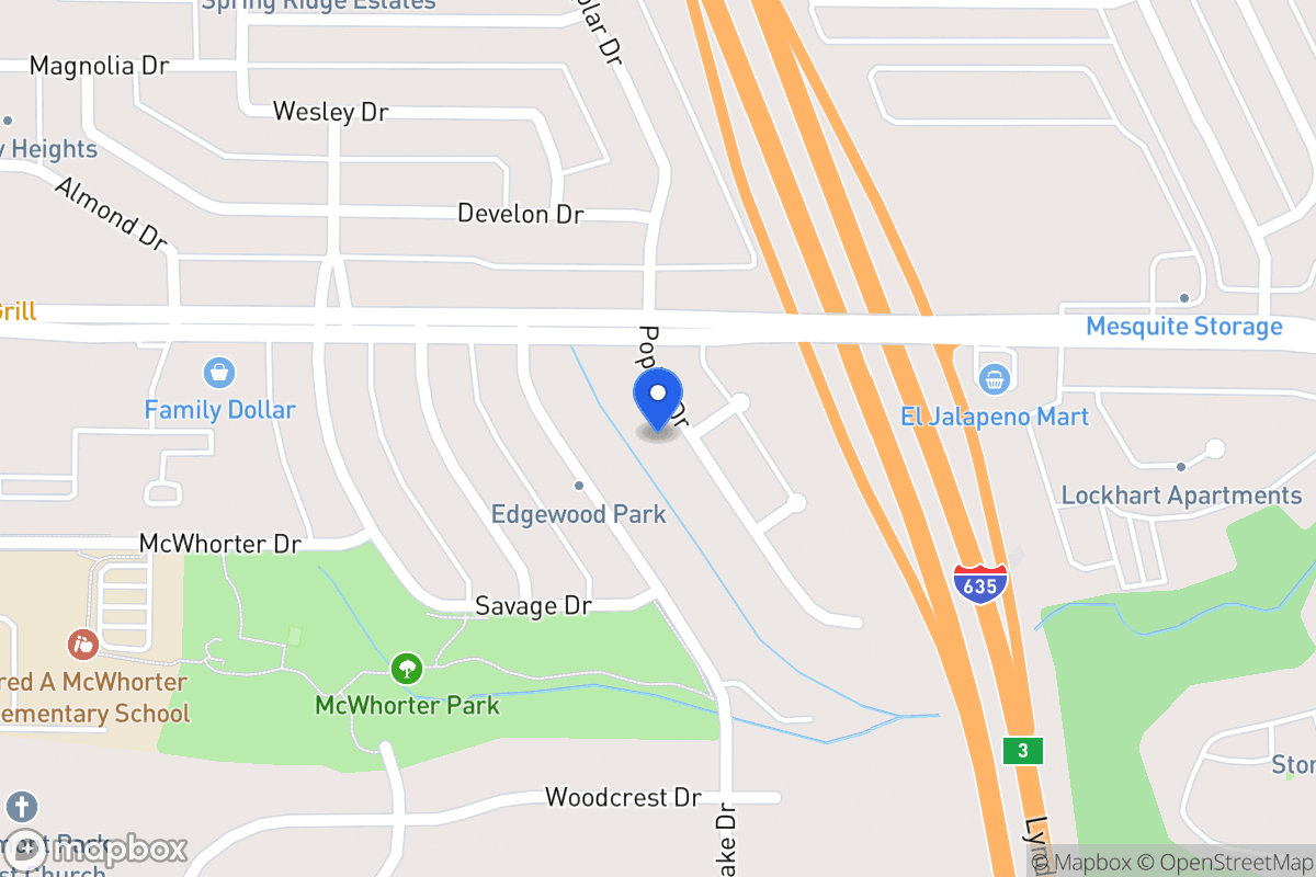 Map of 1617 Poplar Dr