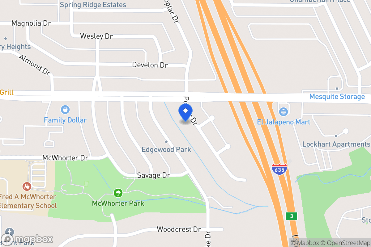 Map of 1613 Poplar Dr