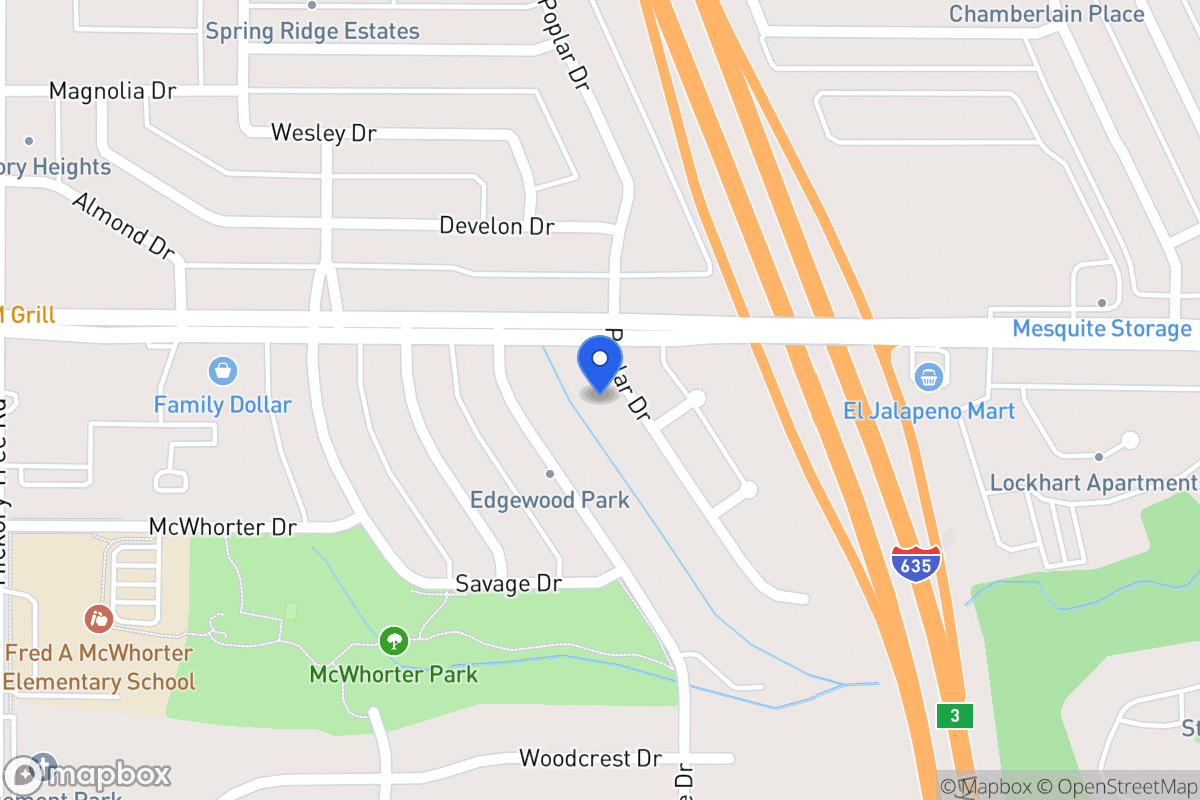 Map of 1609 Poplar Dr