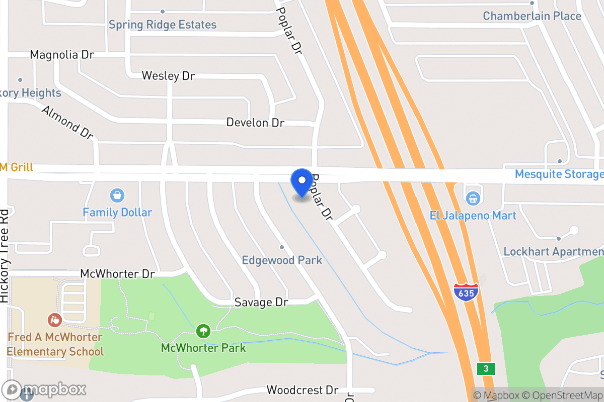 Map of 1605 Poplar Dr