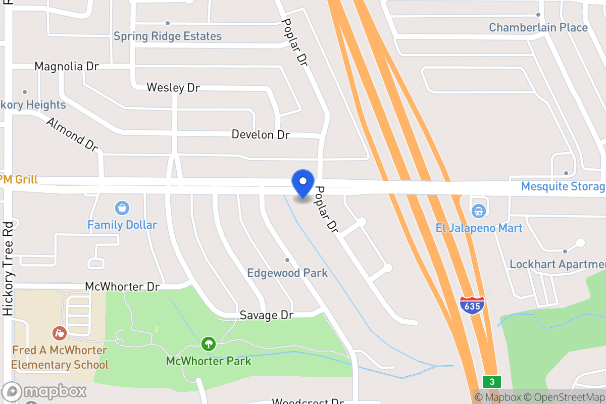 Map of 1601 Poplar Dr