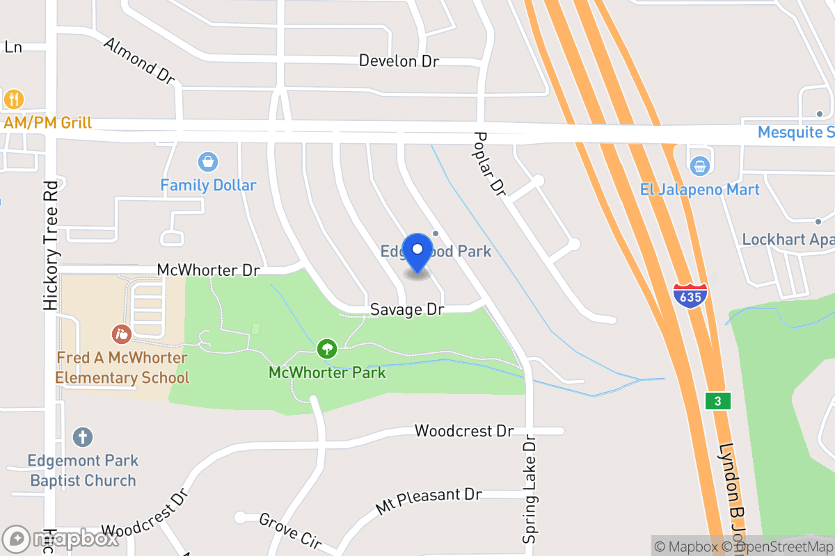 Map of 1646 Evergreen Dr