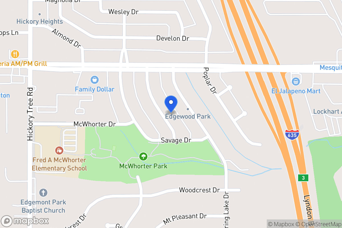 Map of 1634 Evergreen Dr