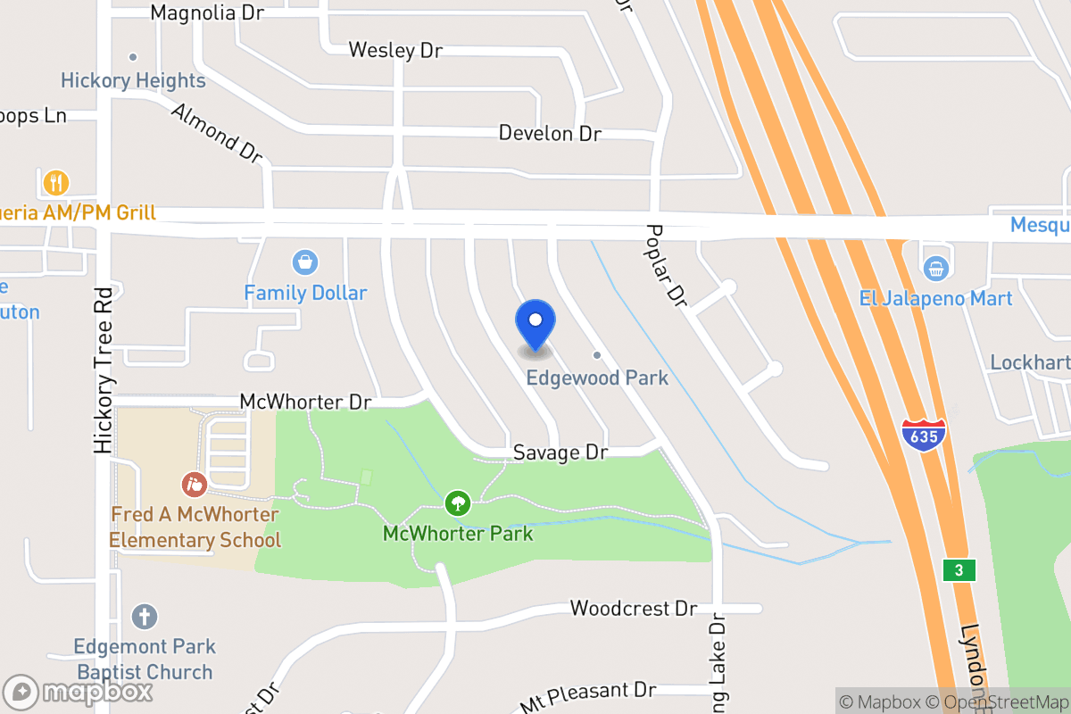 Map of 1630 Evergreen Dr