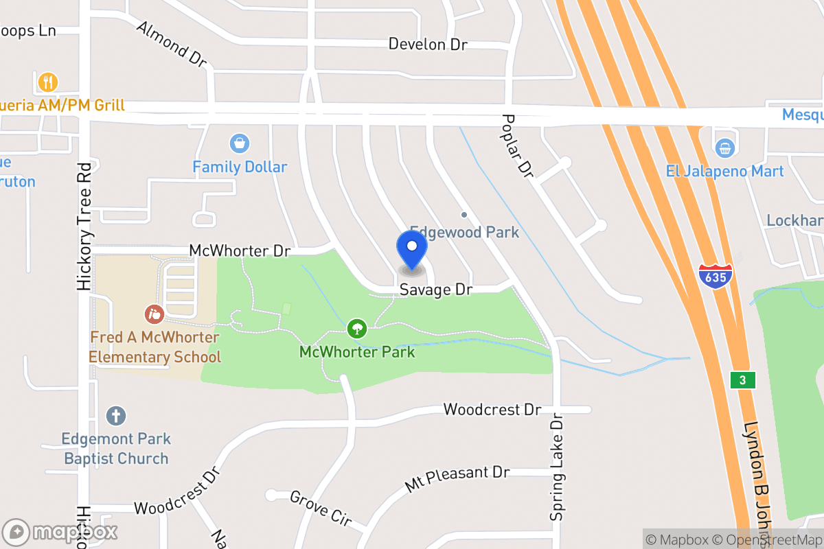 Map of 1651 Evergreen Dr