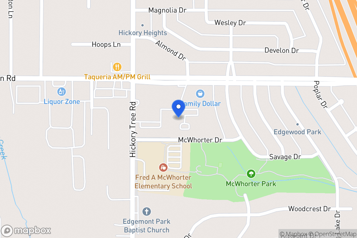 Map of 1602 Hickory Tree Rd