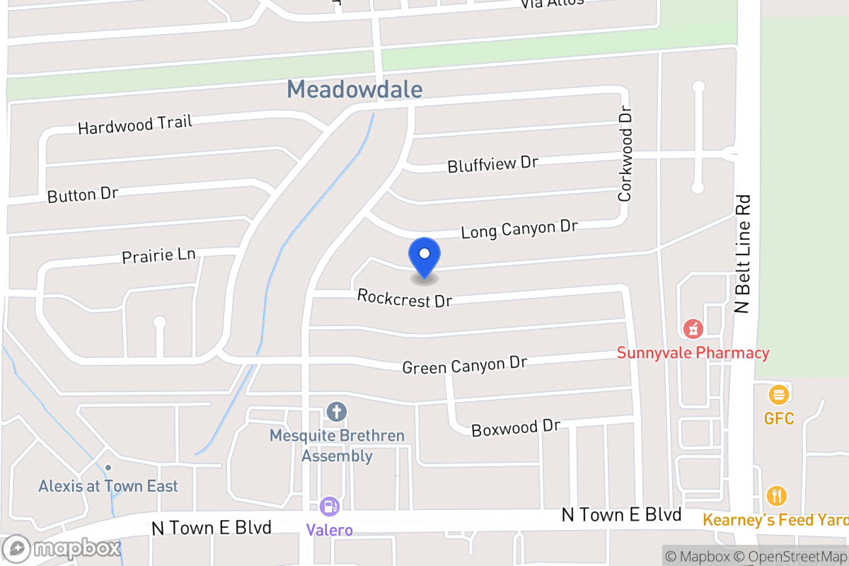 Map of 325 Rockcrest Dr