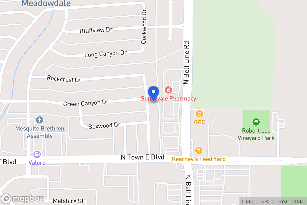 Map of 3708 Sugarberry Dr