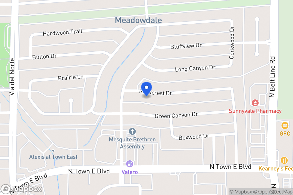 Map of 404 Rockcrest Dr