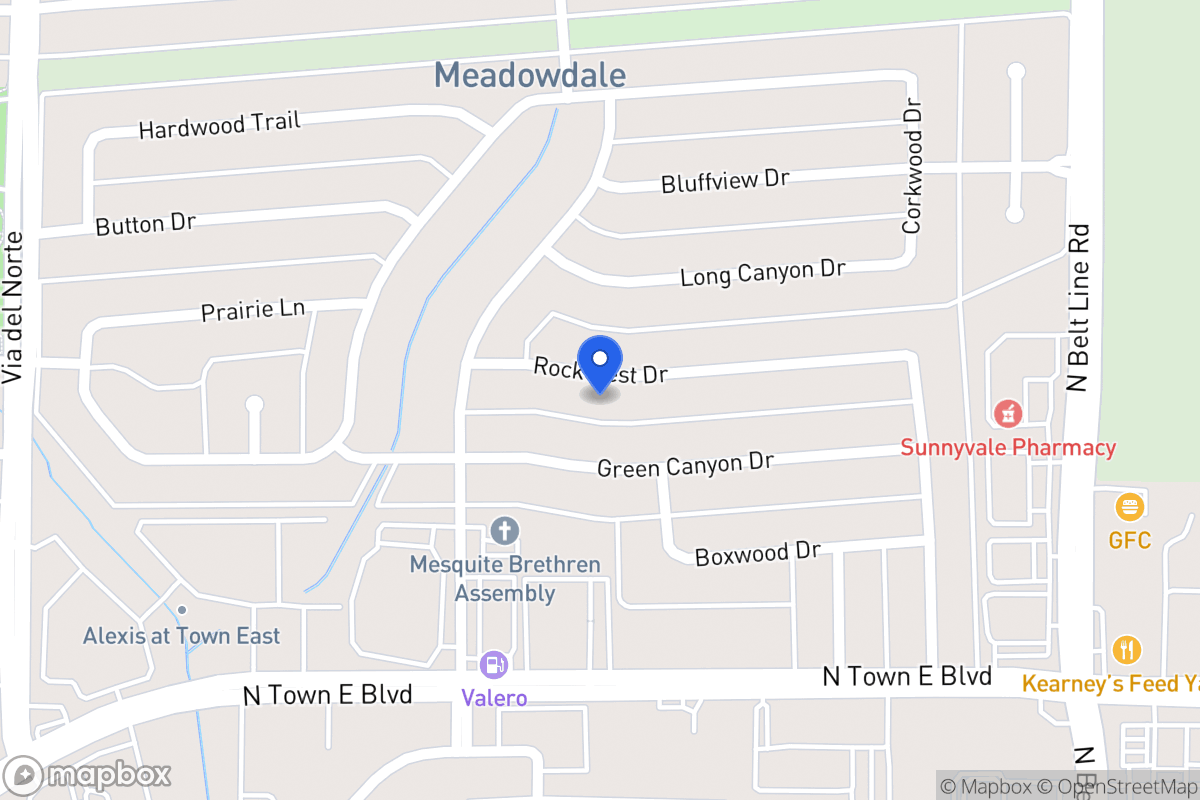 Map of 332 Rockcrest Dr