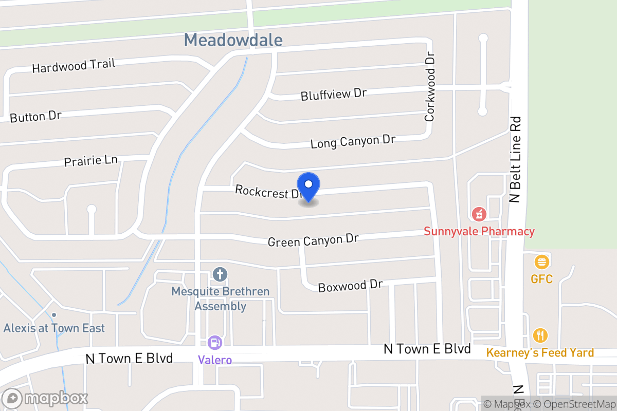 Map of 316 Rockcrest Dr