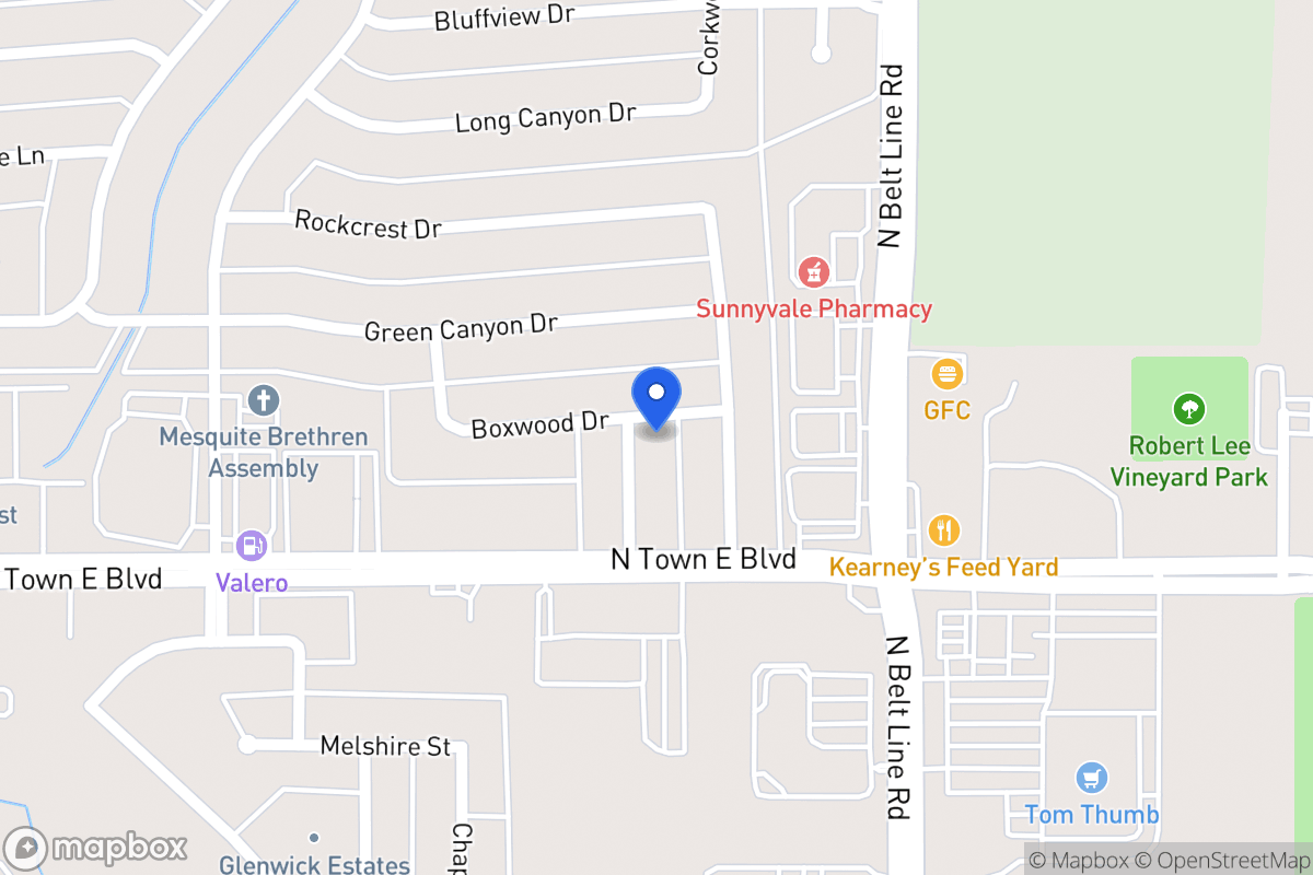 Map of 3618 Red Wolf Dr