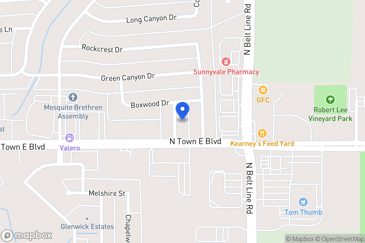 Map of 3610 Red Wolf Dr