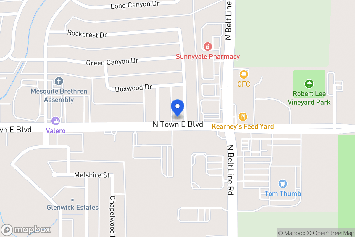 Map of 3601 Sugarberry Dr