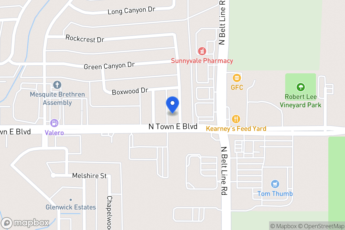 Map of 3605 Sugarberry Dr