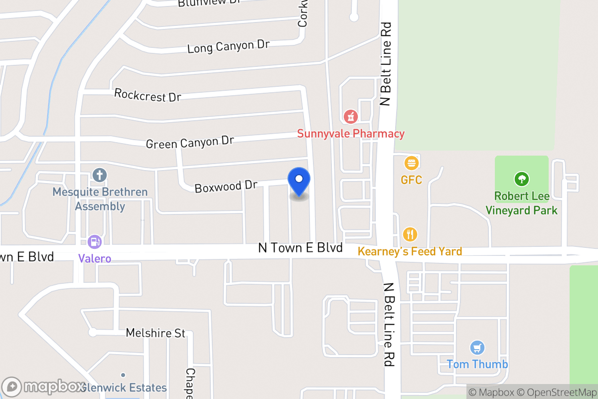 Map of 3617 Sugarberry Dr