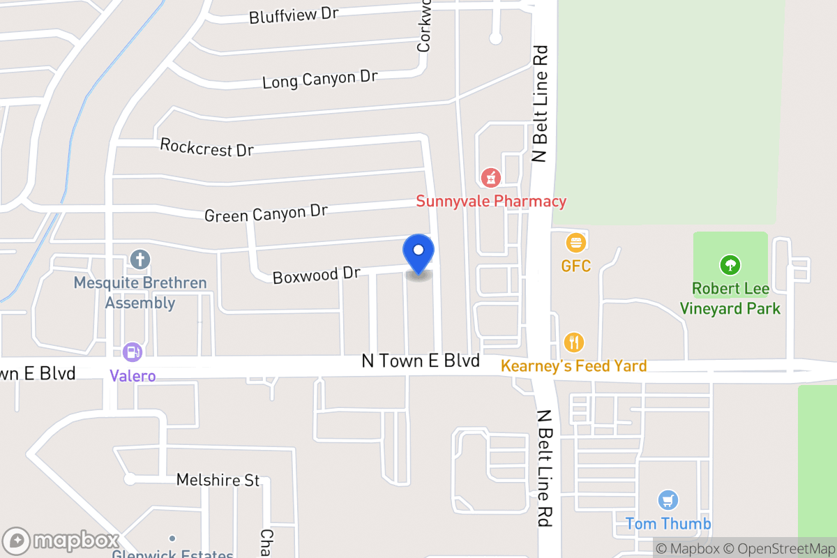 Map of 3621 Sugarberry Dr