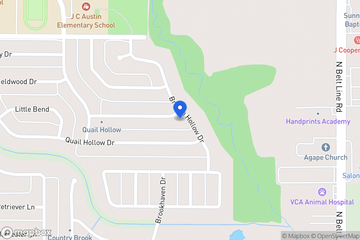 Map of 2801 Branch Hollow Dr
