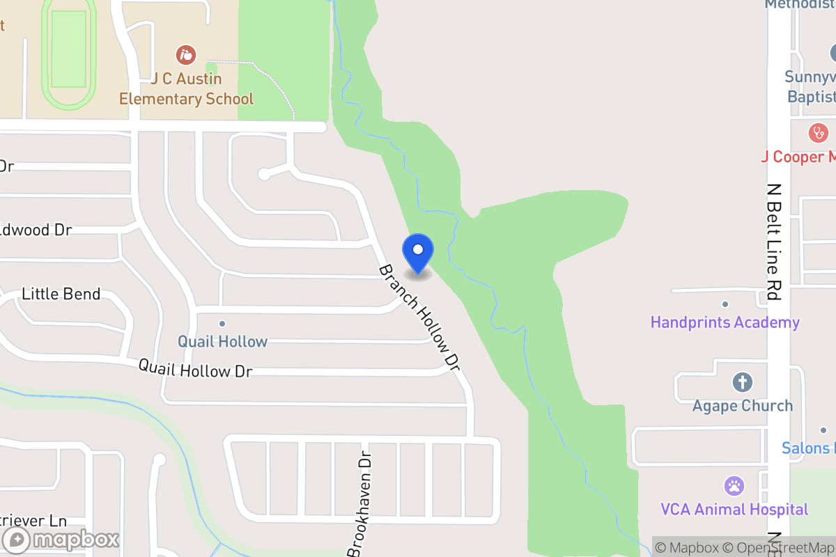 Map of 2808 Branch Hollow Dr