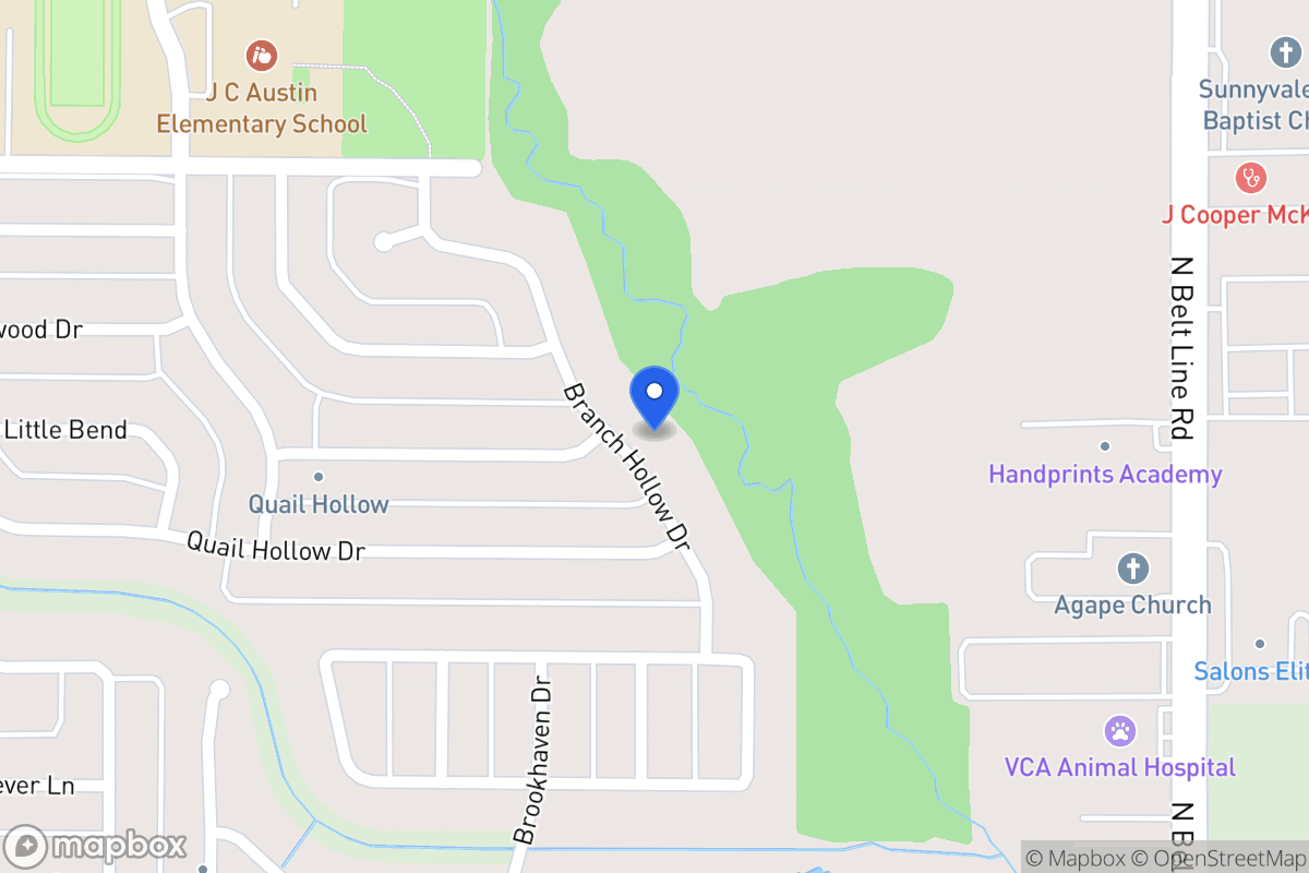 Map of 2800 Branch Hollow Dr