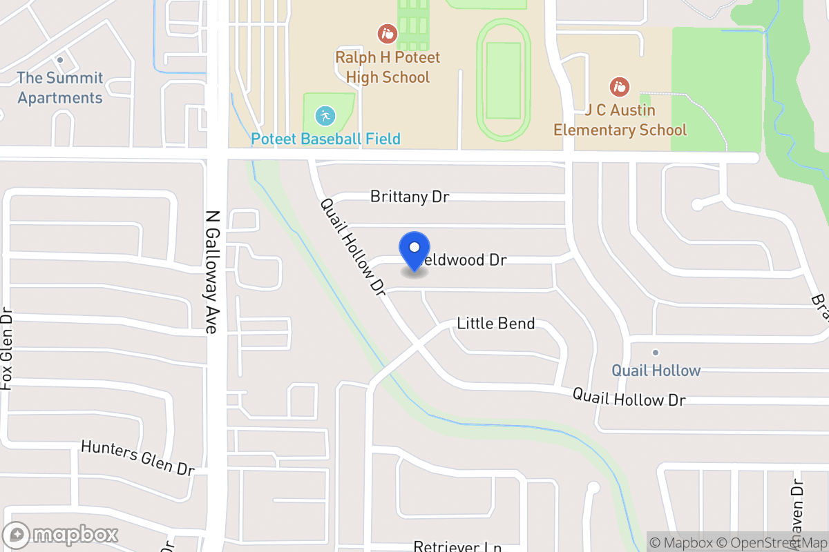 Map of 712 Fieldwood Dr