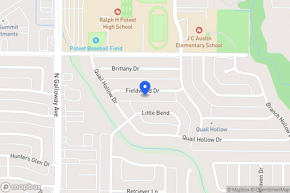 Map of 628 Fieldwood Dr