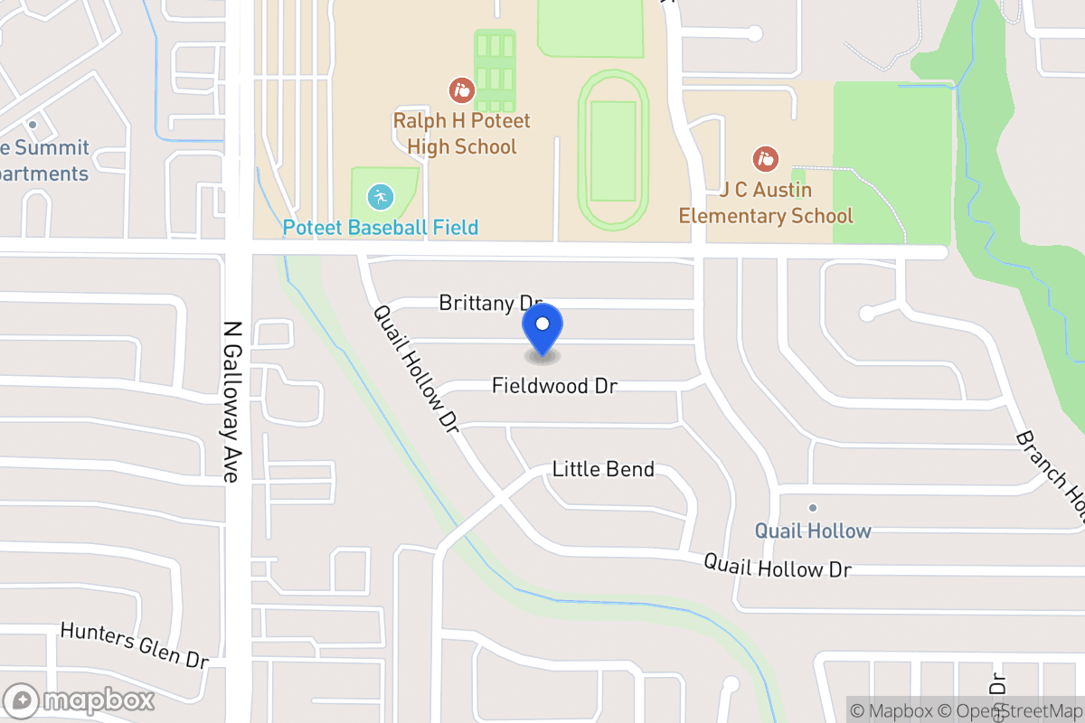 Map of 701 Fieldwood Dr