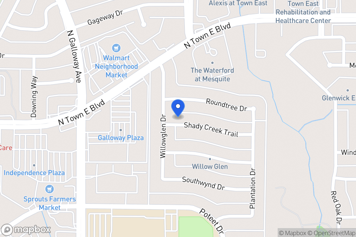 Map of 721 Shady Creek Trl