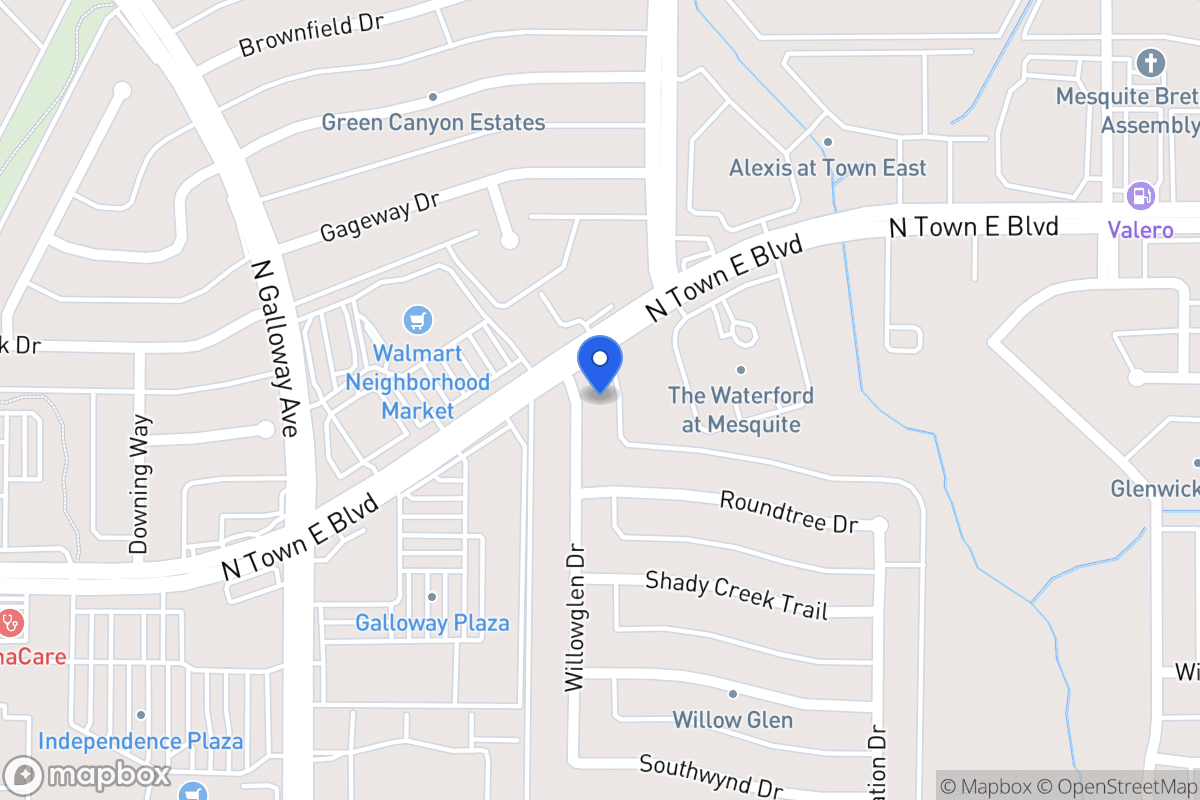 Map of 3408 Willowglen Dr