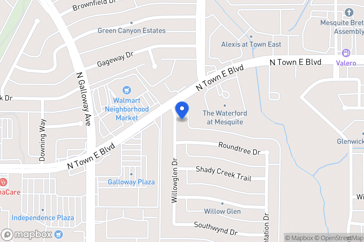 Map of 3404 Willowglen Dr
