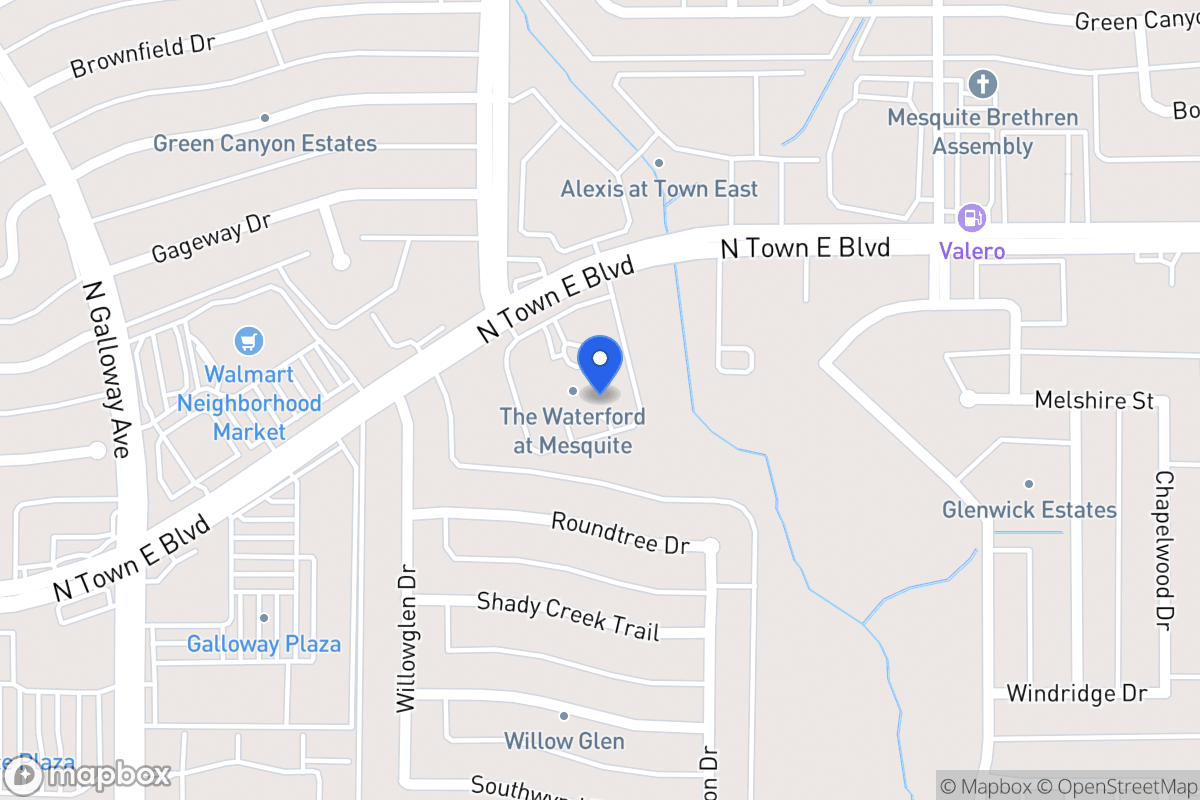 Map of 700 N Town East Blvd
