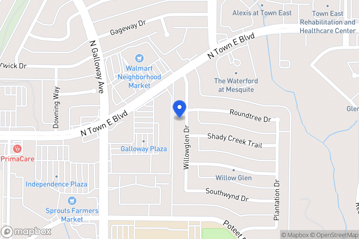 Map of 3317 Willowglen Dr