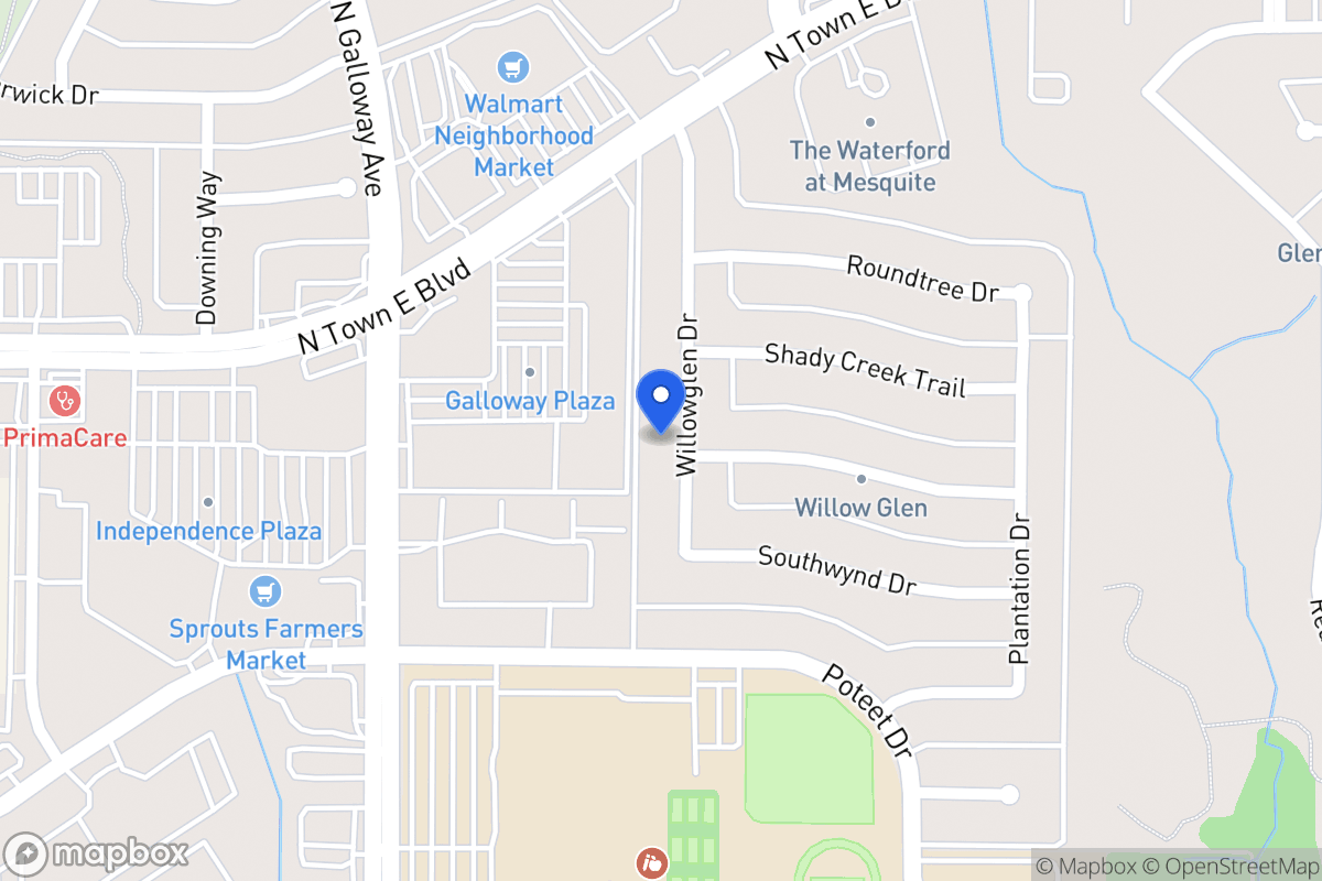 Map of 3221 Willowglen Dr