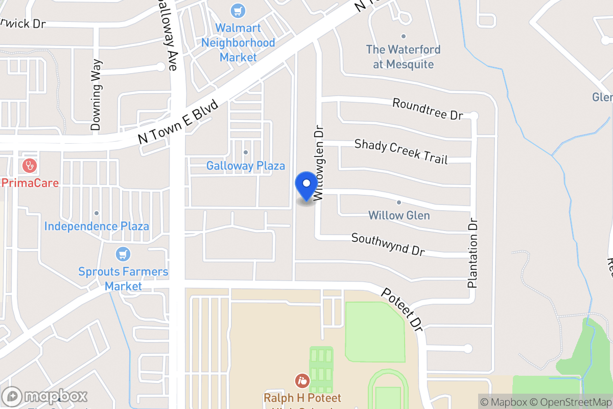 Map of 3213 Willowglen Dr