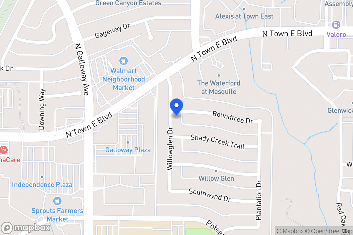 Map of 3314 Willowglen Dr