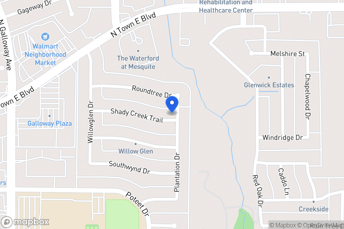 Map of 601 Shady Creek Trl