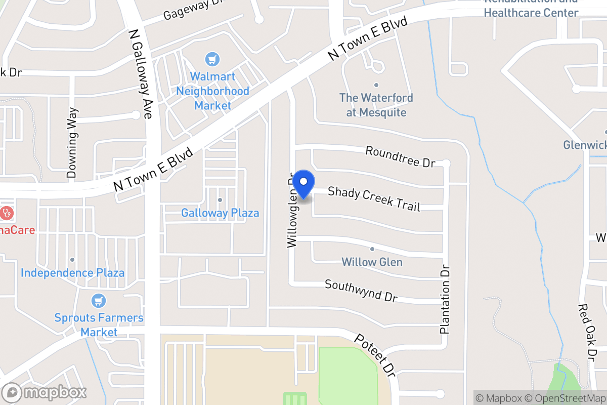 Map of 3302 Willowglen Dr
