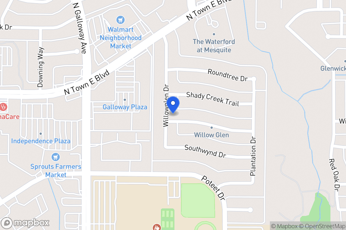 Map of 3214 Willowglen Dr