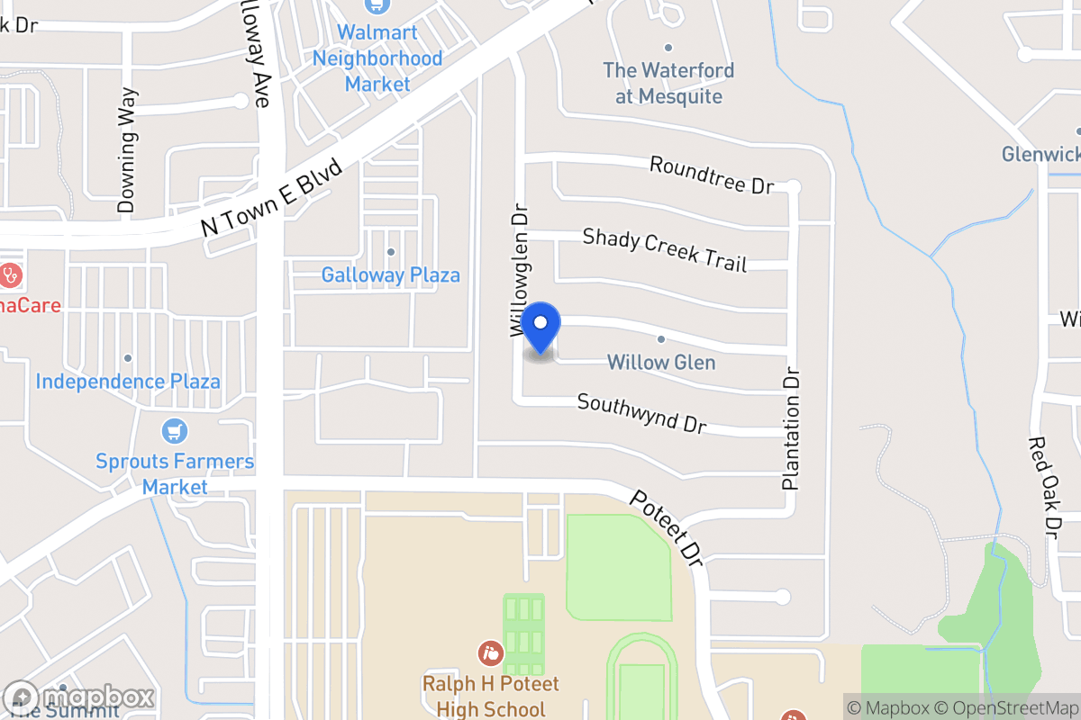 Map of 3206 Willowglen Dr
