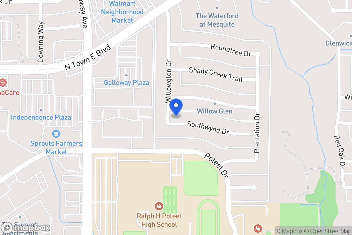 Map of 3202 Willowglen Dr