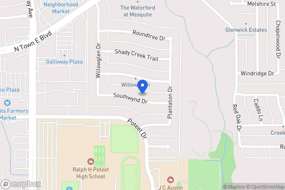Map of 621 Southwynd Dr