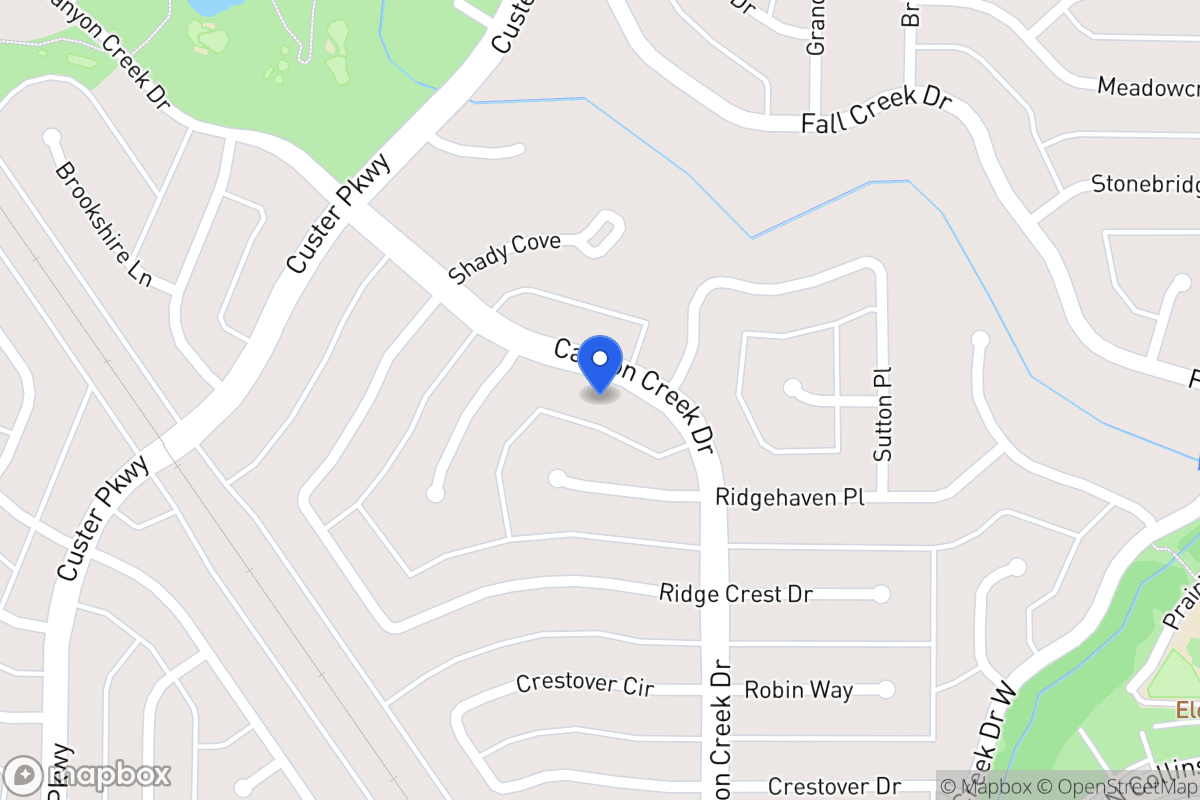 Map of 409 Canyon Creek Dr
