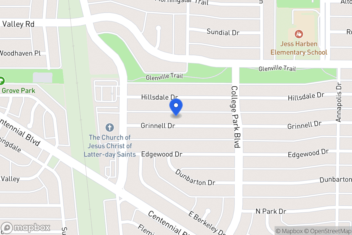 Map of 815 Grinnell Dr