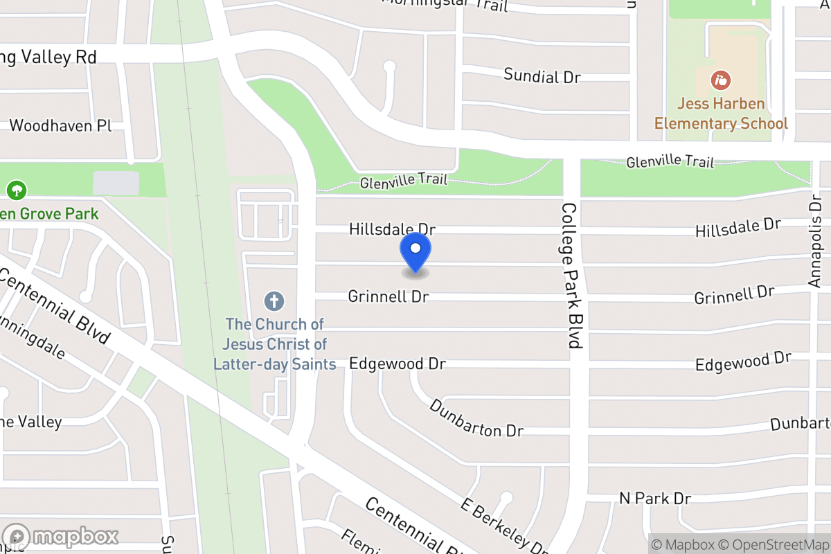 Map of 813 Grinnell Dr