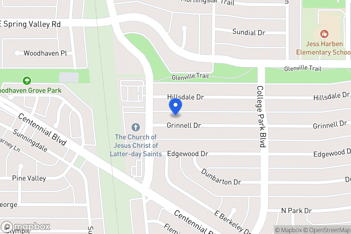 Map of 807 Grinnell Dr