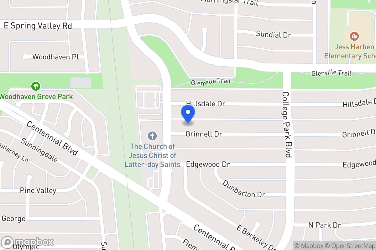 Map of 805 Grinnell Dr
