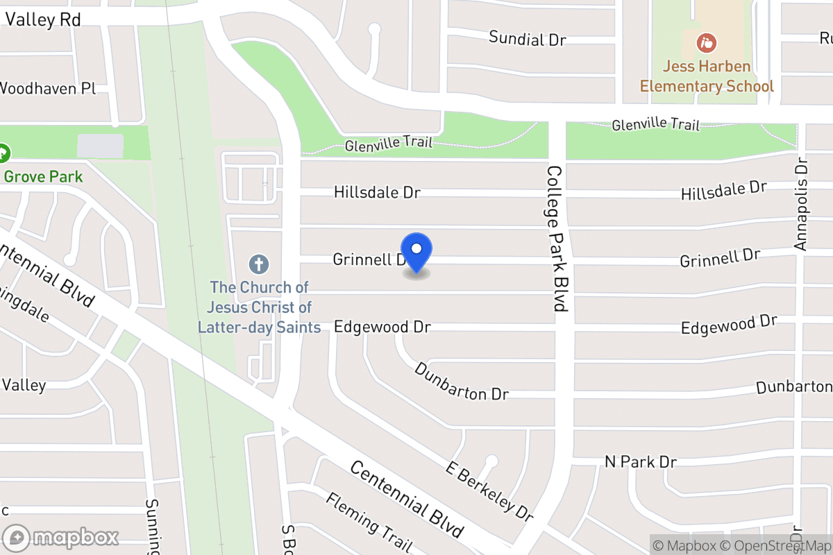 Map of 814 Grinnell Dr